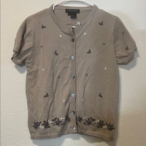 Karen Kane Taupe Butterfly Cardigan